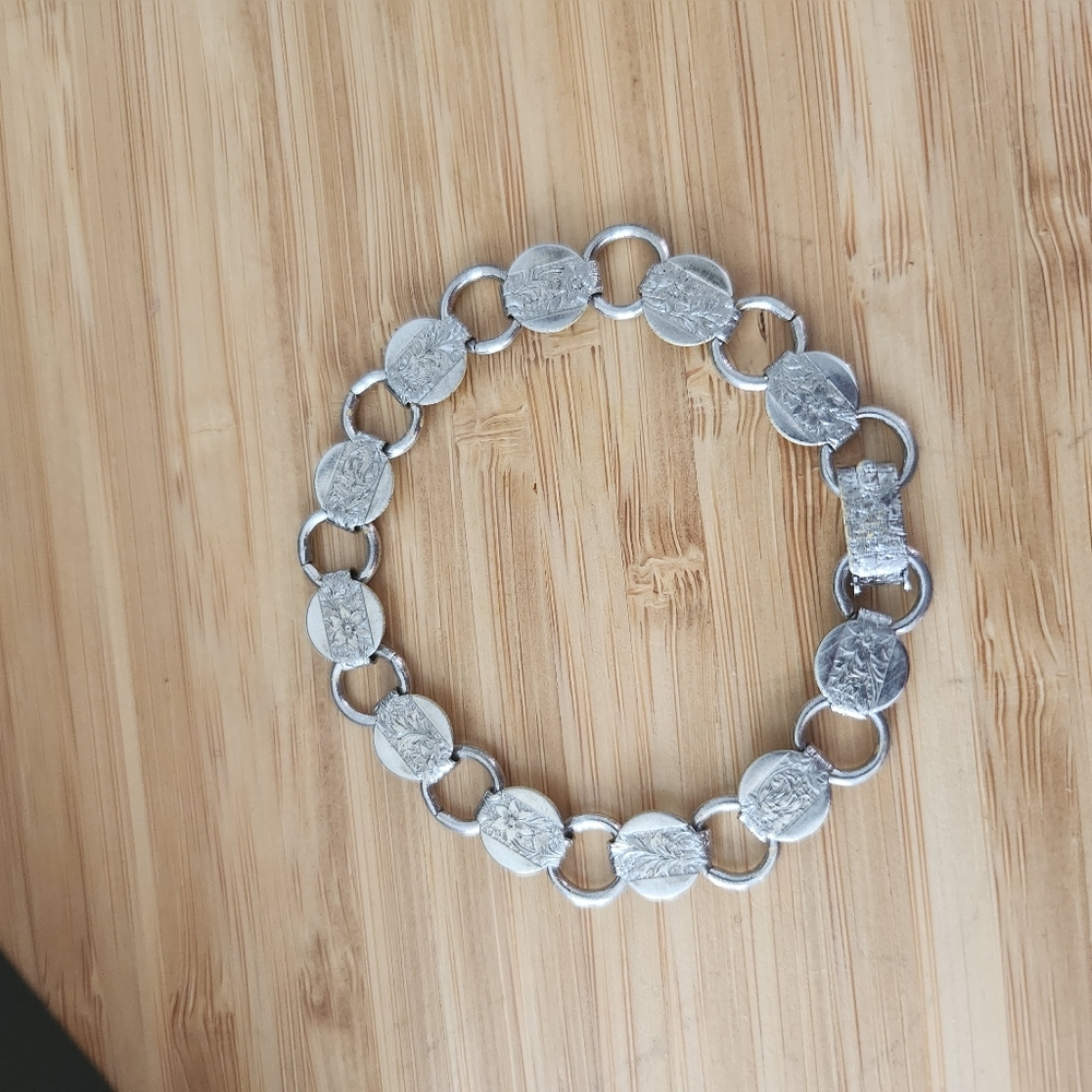 1959 Sarah Coventry "Young and Gay" Floral Disc Vintage Bracelet
